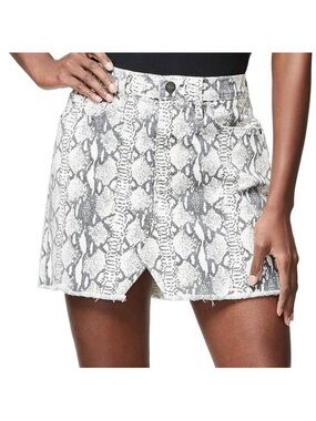 Frame Denim Mini Skirt - Black & White